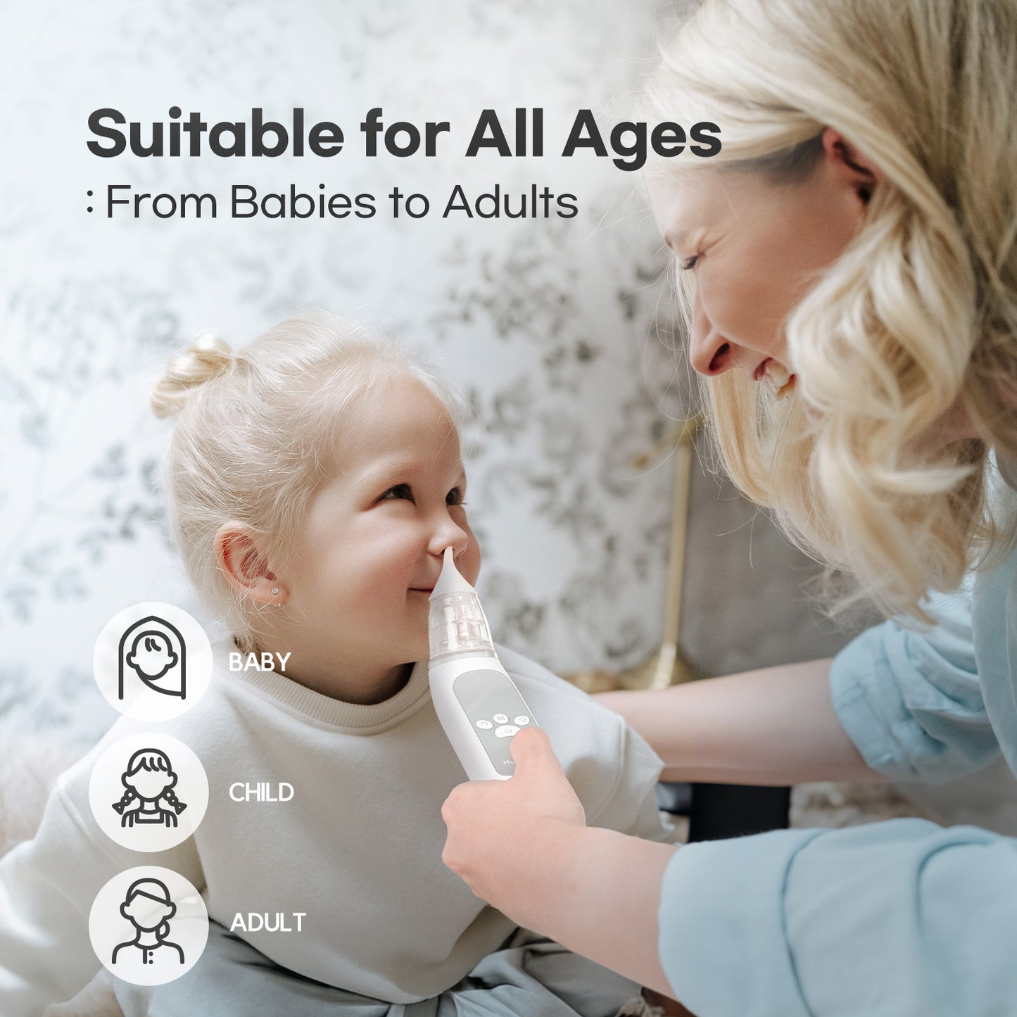 Aspirador Nasal Eléctrico HubiBaby para Bebé HNA-500