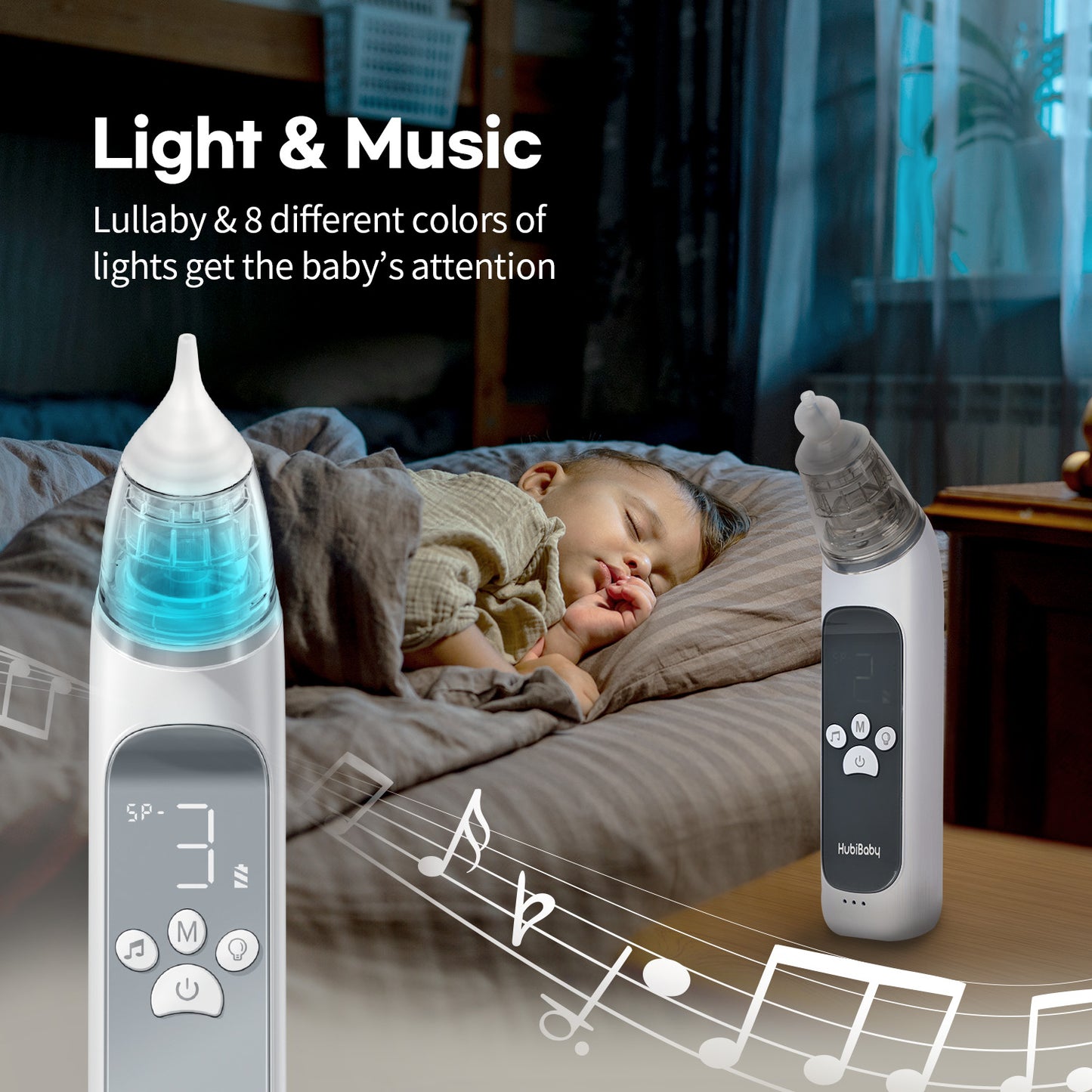 Aspirador Nasal Eléctrico HubiBaby para Bebé HNA-500